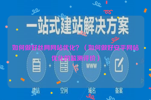 如何做好丝网网站优化？（如何做好安平网站优化的监测评价）